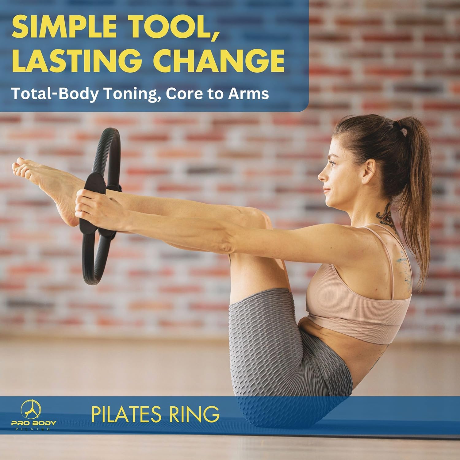 ProBody Pilates Fitness Circle – 14 Inch Pilates Ring for Focusing on Toning Inner Thighs, Arms, and Core - Image 2