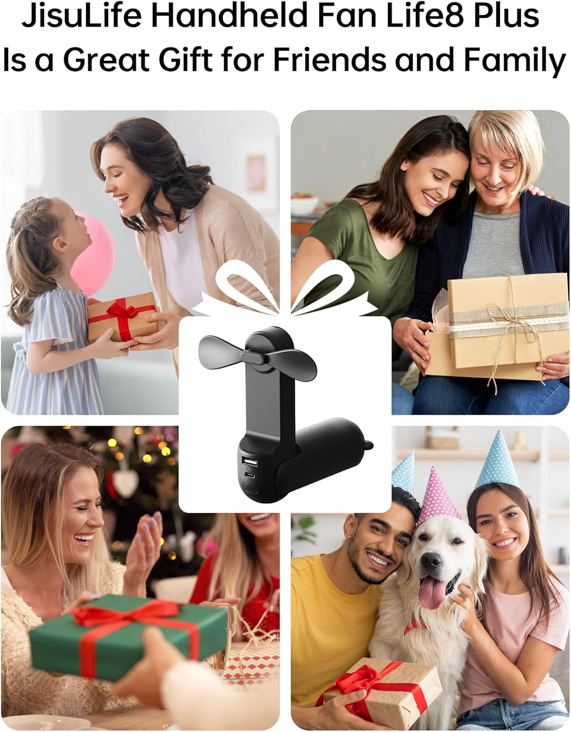 JISULIFE Handheld Fan 8 Plus: All-in-One Mini Fan with 37Hrs Cooling & 4500mAh PowerBank & Flashlight, USB Rechargeable, Portable Pocket Size for Travel, Makeup, Concert, Gifts for Women(Black) - Image 8