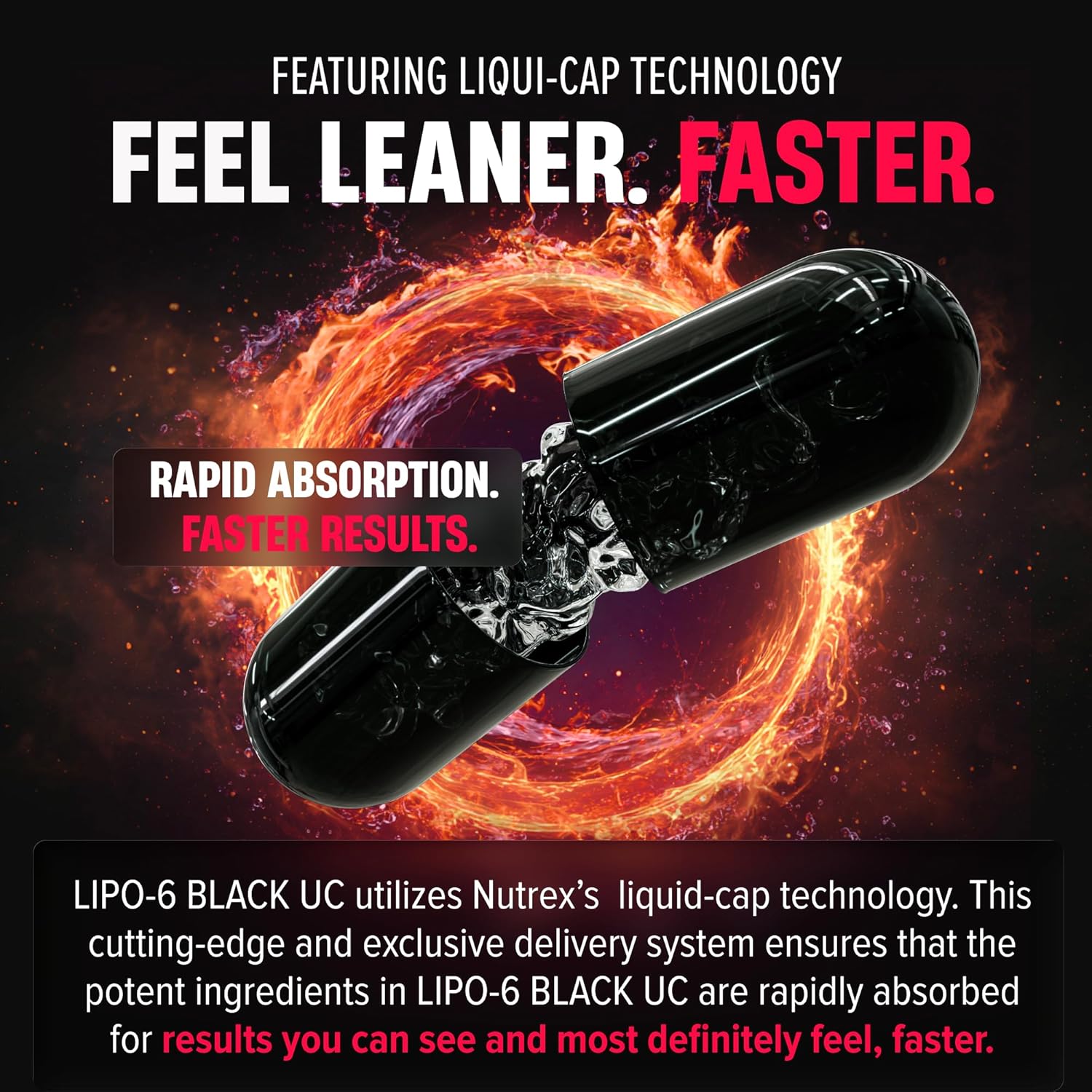 Nutrex Lipo-6 Black Max Strength Fat Burner - Fast Acting Energy, Weight Loss Diet Pills – Appetite Suppressant, Metabolism Booster - 120 Capsules - Image 4