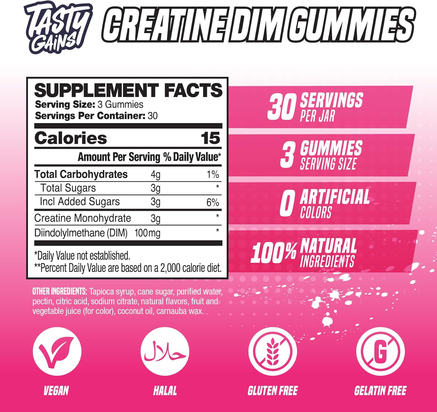 Creatine Gummies for women | 3g Creatine Monohydrate Per Serving | DIM Supplement 100 mg | Estrogen Balance for Women | Hormonal Acne, Hormone Balance, Glute Builder (90 Count, White Peach) - Image 6