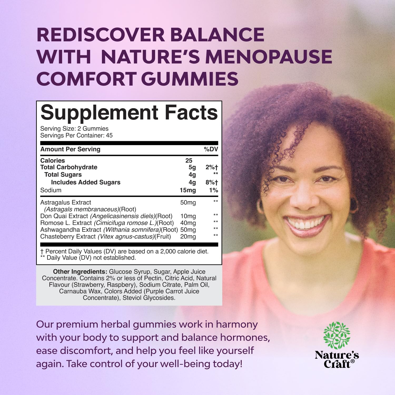Womens Menopause Gummies with Dong Quai - Menopause Vitamins for Women with Ashwagandha - Holistic Support for Hot Flashes Night Sweats and Mood Swings - Pre & Post Supplements - 90 Count - Image 6