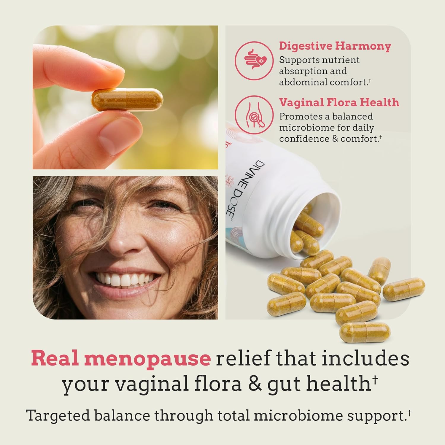 Total Menopause Formula 17-in-1 Stress Support Supplement for Women with Ashwagandha, Black Cohosh (Hormonal Balance), Maca, Probiotics, Vitamins D3, B6, B12, Vitality & Mental Clarity | 60 Capsules - Image 5