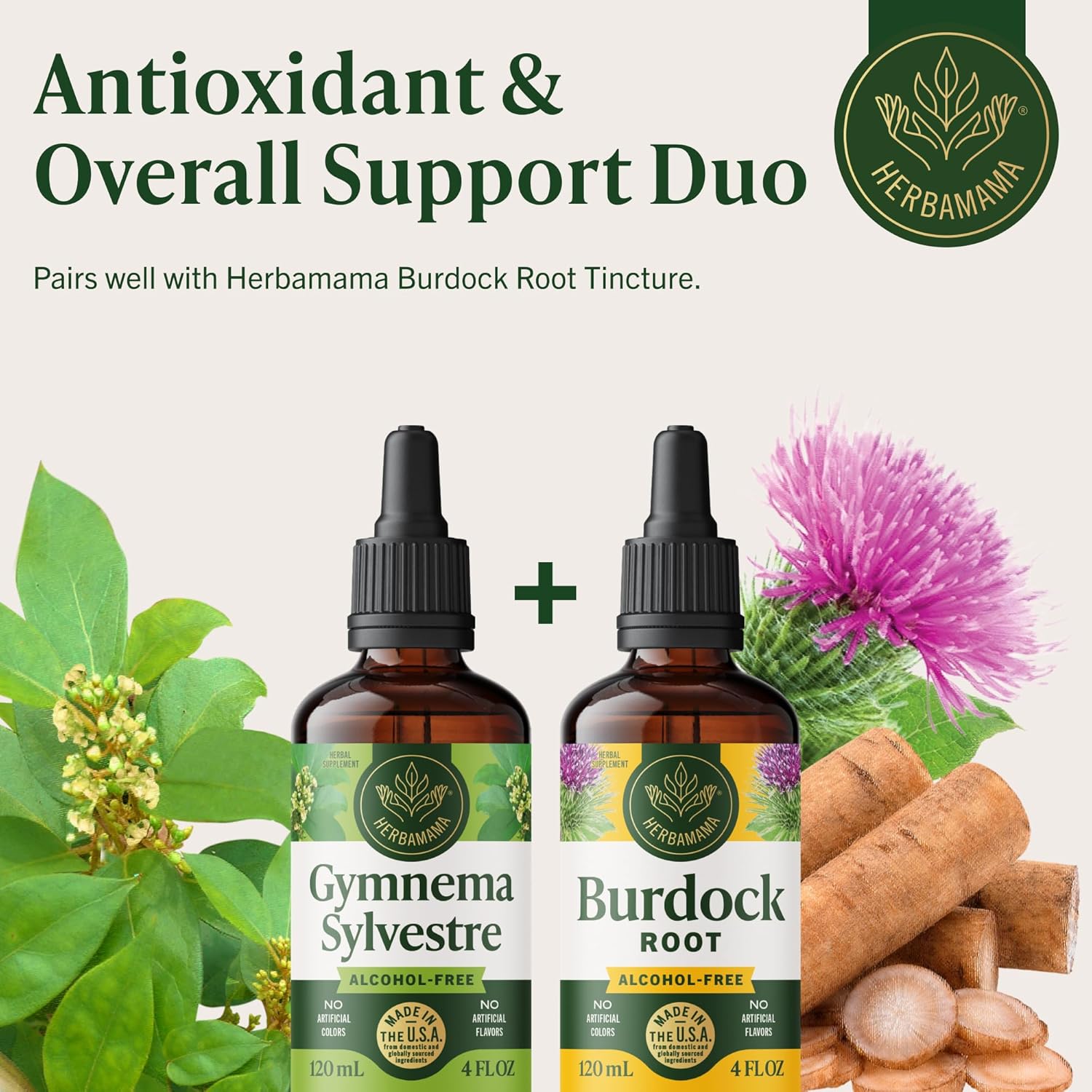 HERBAMAMA Gymnema Sylvestre Drops - Vegan Antioxidant & Overall Support with Gymnema Leaf Extract Tincture - Non-GMO, Alcohol & Sugar-Free Liquid Gurmar Supplement, 84-Day Supply - Image 7