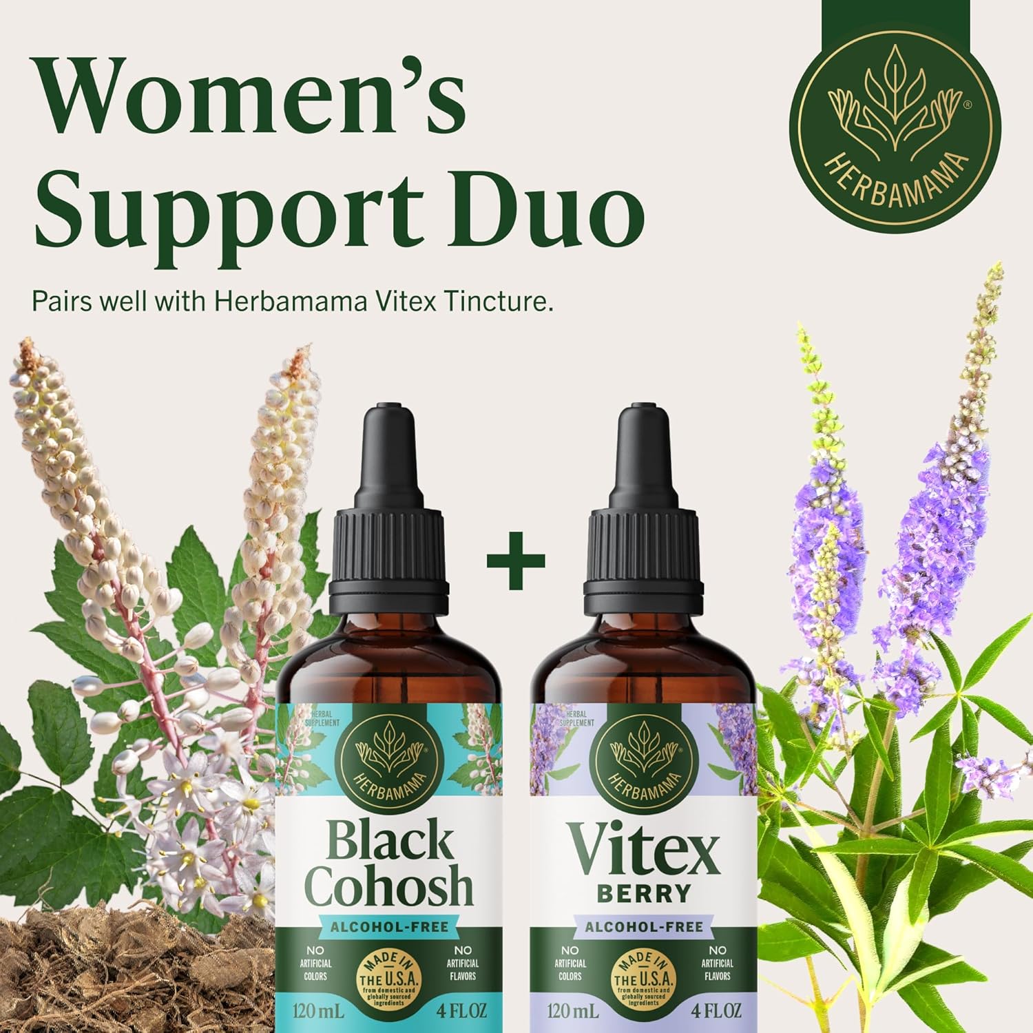 HERBAMAMA Black Cohosh for Menopause Hot Flashes – Black Cohosh Supplements Women – Women’s Wellness & Hormonal Balance Support – Non-GMO, Alcohol & Sugar-Free Liquid Herbal Supplement, 168-Day Supply - Image 7