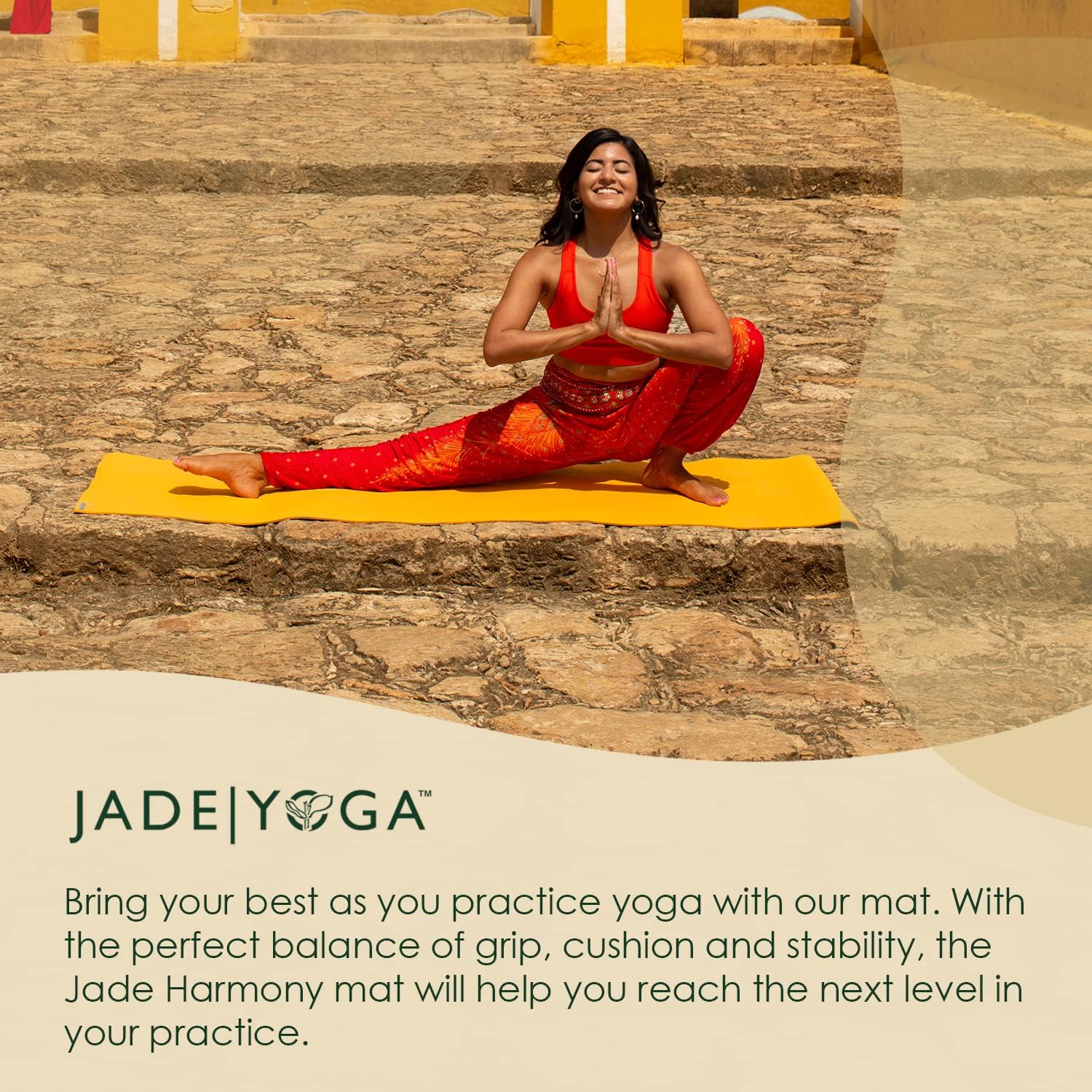 JadeYoga Harmony Yoga Mat - Durable & Thick Gym Fitness Mat, Non-Slip Natural Rubber Yoga Mat - Home Exercise & Stretching Mat, Workout Mat - Yoga, Pilates & Meditation for Women & Men - Image 7