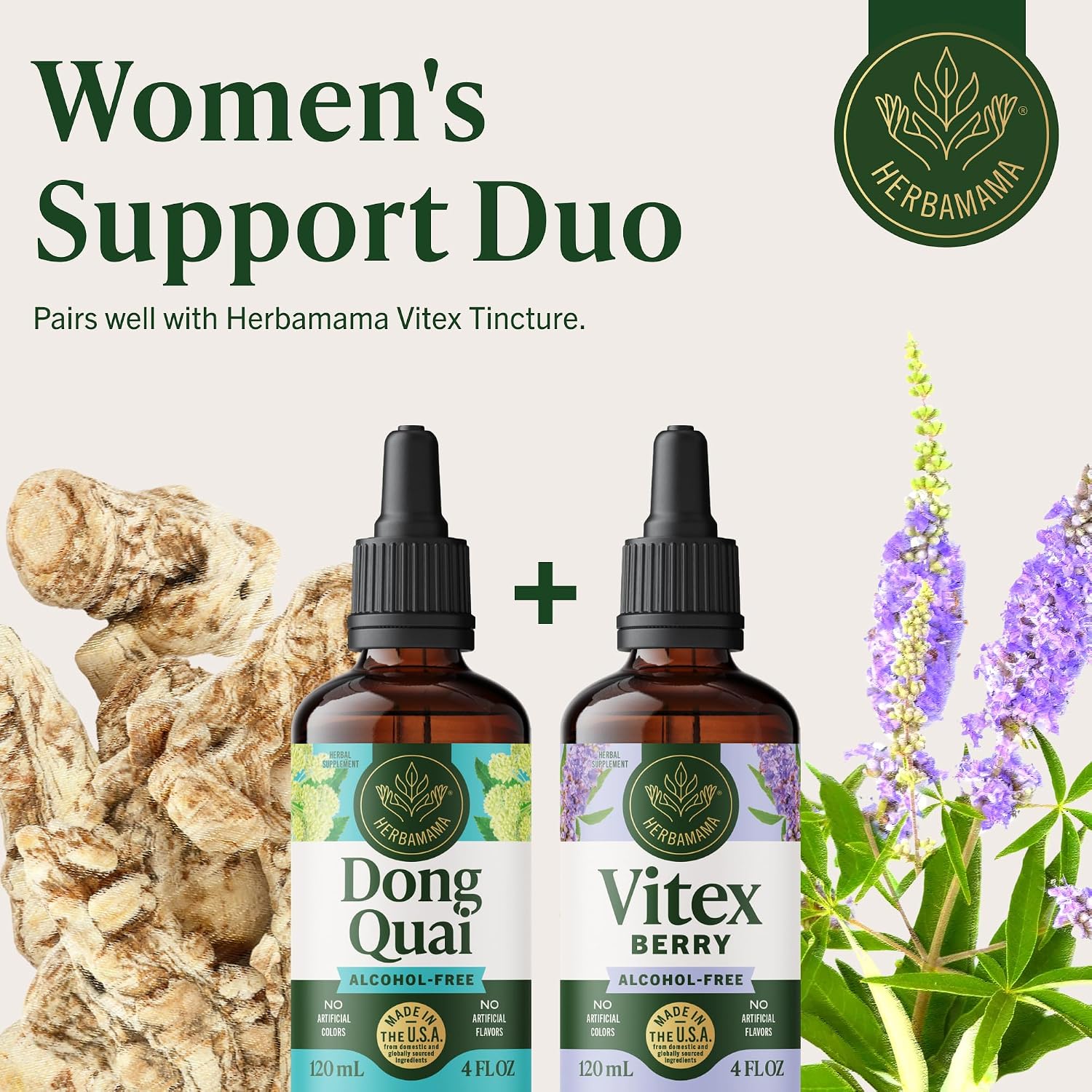 HERBAMAMA Dong Quai – Menopause Supplements for Women – Angelica Root for Hormone Balance & PMS Relief* – Vegan, Non-GMO, Alcohol & Sugar-Free, 56-Day Supply - Image 7