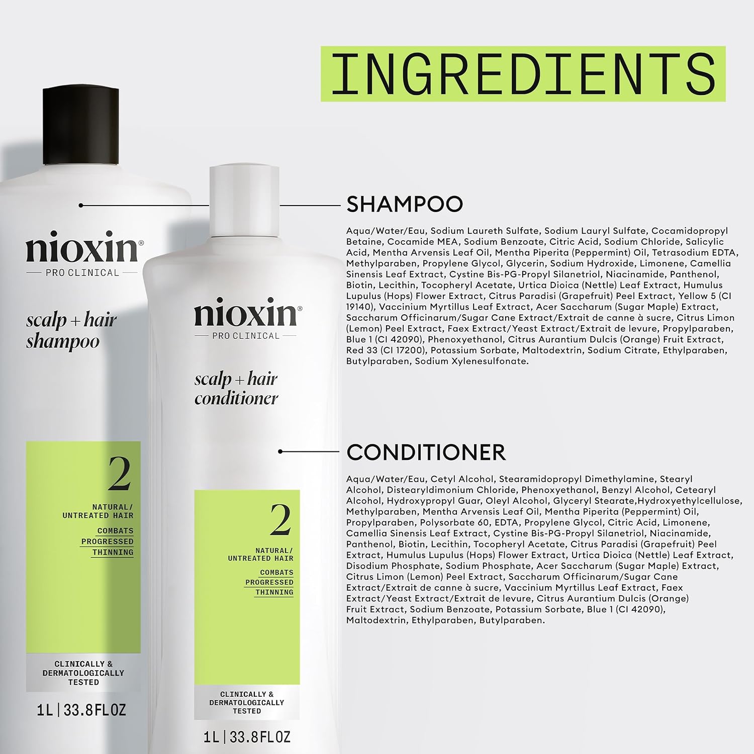 Nioxin Shampoo & Conditioner Liter Duo Sets | Prepacks with Pumps Included | Systems 1-4 | For Natural, Colored, & Damaged Hair with Light to Progressed Thinning | Strengthen & Boost Hair Density - Image 12