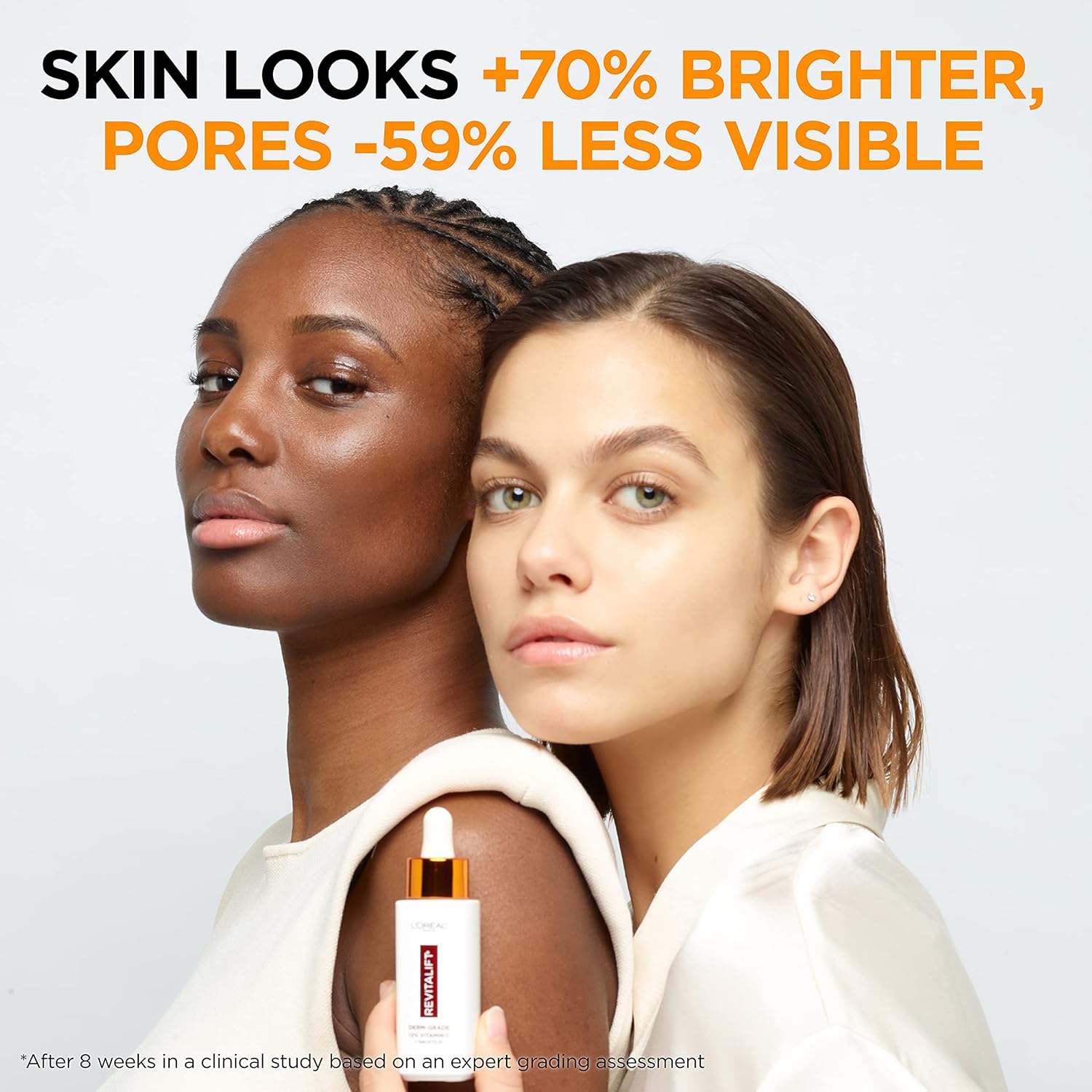 L'Oreal Paris Revitalift 12% Pure Vitamin C Serum, Brightening Serum For Face with Vitamin E, Salicylic Acid, 1 oz + Moisturizer Sample - Image 4