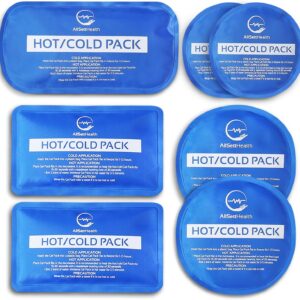Reusable Hot and Cold Ice Packs for Injuries Reusable – 7 Piece Flexible Ice Packs in Multiple Shapes and Sizes – Multi Use Ice Pack for Back Pain Relief, Neck, Shoulder