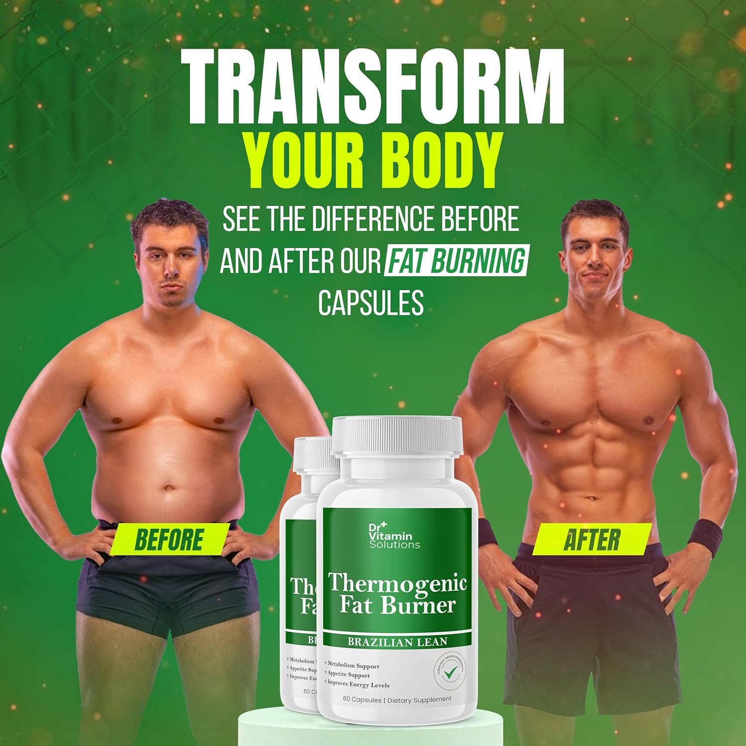 Thermogenic Fat Burner for Women and Men - Appetite Suppressant for Weight Loss - Includes Green Tea Extracts for Bloat Relief - Metabolism Booster - Pack of 2 - Image 5