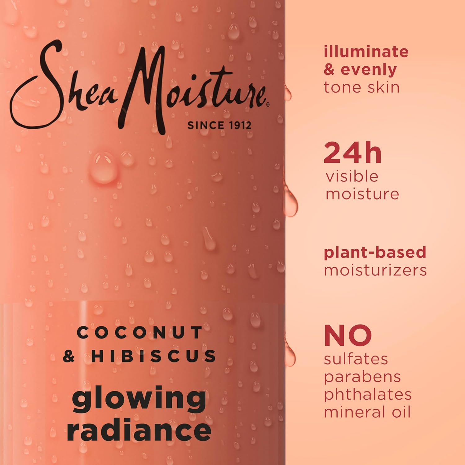 SheaMoisture Coconut Hibiscus Body Wash Glowing Radiance Glowing Radiance body wash for 24H Visible Moisture for Healthy, Glowing Skin 18 oz - Image 4