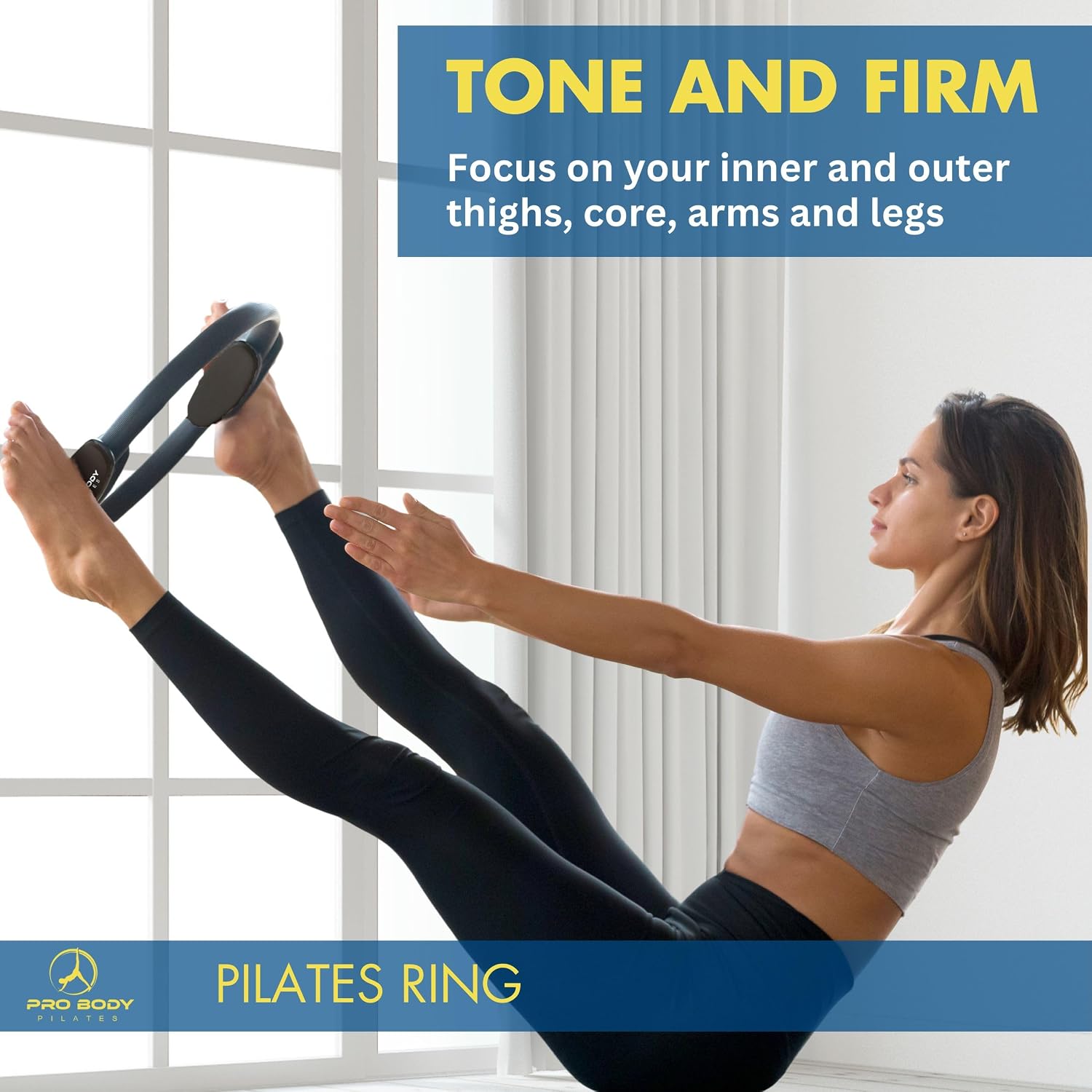 ProBody Pilates Fitness Circle – 14 Inch Pilates Ring for Focusing on Toning Inner Thighs, Arms, and Core - Image 6