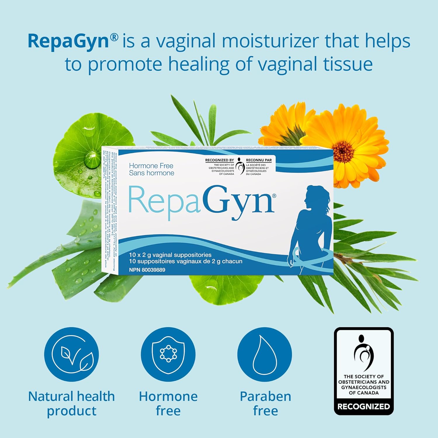 RepaGyn's Vaginal Moisturizer |Useful in Burning, Itching, Vaginal Lubrication | Natural and Non-hormonal | Effective in Menopause Dryness and Mucosa Healing - Image 2