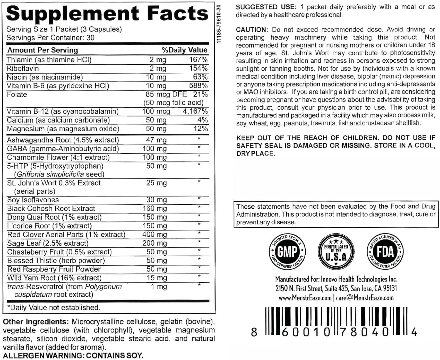 Hormone Balance for Women – PMS Support Supplement for Mood, Menstrual Cramp, Bloating, Hormone-Free Perimenopause & Menopause Support, Chasteberry, Black Cohosh, St. John’s Wort, 30 Daily Packets - Image 9