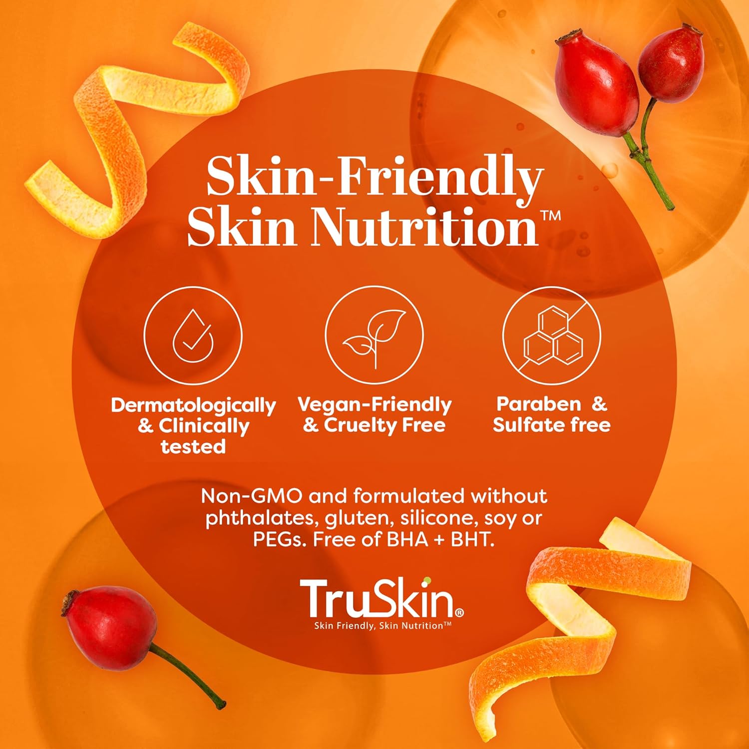 TruSkin Vitamin C Face Wash Cleanser - Brightening Facial Cleanser with Vitamins C & E, Rosehip Oil, Aloe Vera & MSM - Gently Cleanses, Refreshes & Supports Radiant Skin - 4 fl oz - Image 8