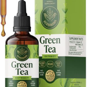 HERBAMAMA Green Tea Extract - 500 mg Camellia Sinensis per Serving - Vegan, Alcohol & Sugar-Free, 84-Day Supply