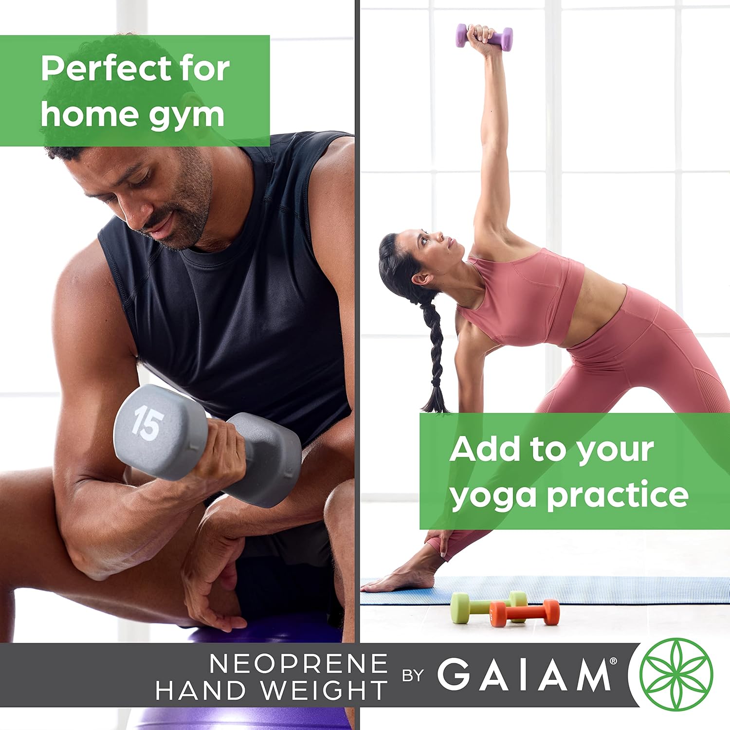 Gaiam Dumbbell Hand Weight (Sold in Singles) - Neoprene Coated Exercise & Fitness Dumbbell for Home Gym Workouts and Strength Training - Free Weights for Women and Men - Image 6