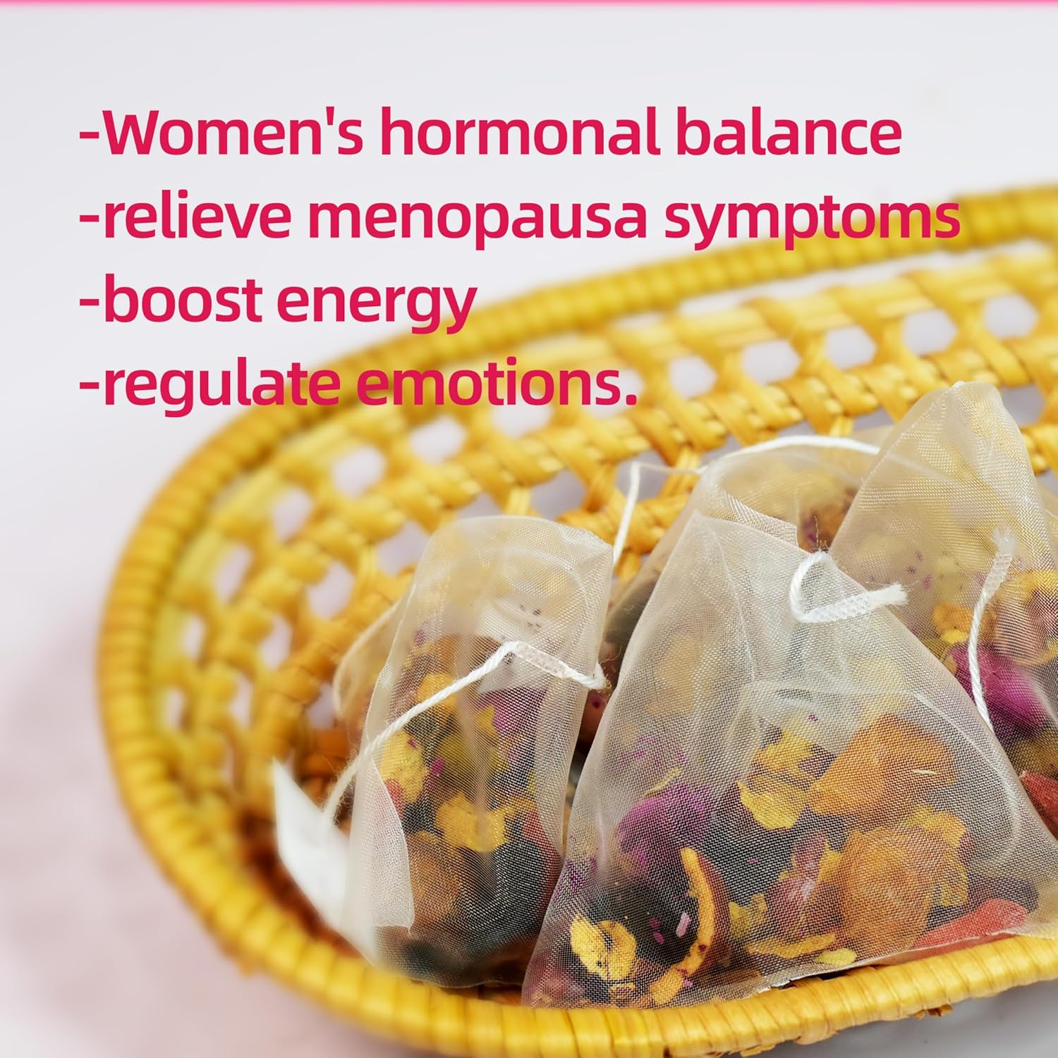 VAEYAE Natural Menopause Support Tea, Herbal Tea for Women Hormone Balance, Menopausal Symptom for Hot Flashes, Night Sweats, Mood Swings, Restful Sleep Teabags - Image 4