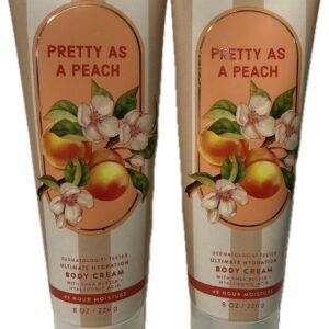 Bath & Body Works Women's Pretty As A Peach Ultimate Hydration Body Cream 8 Ounces Pack of 2