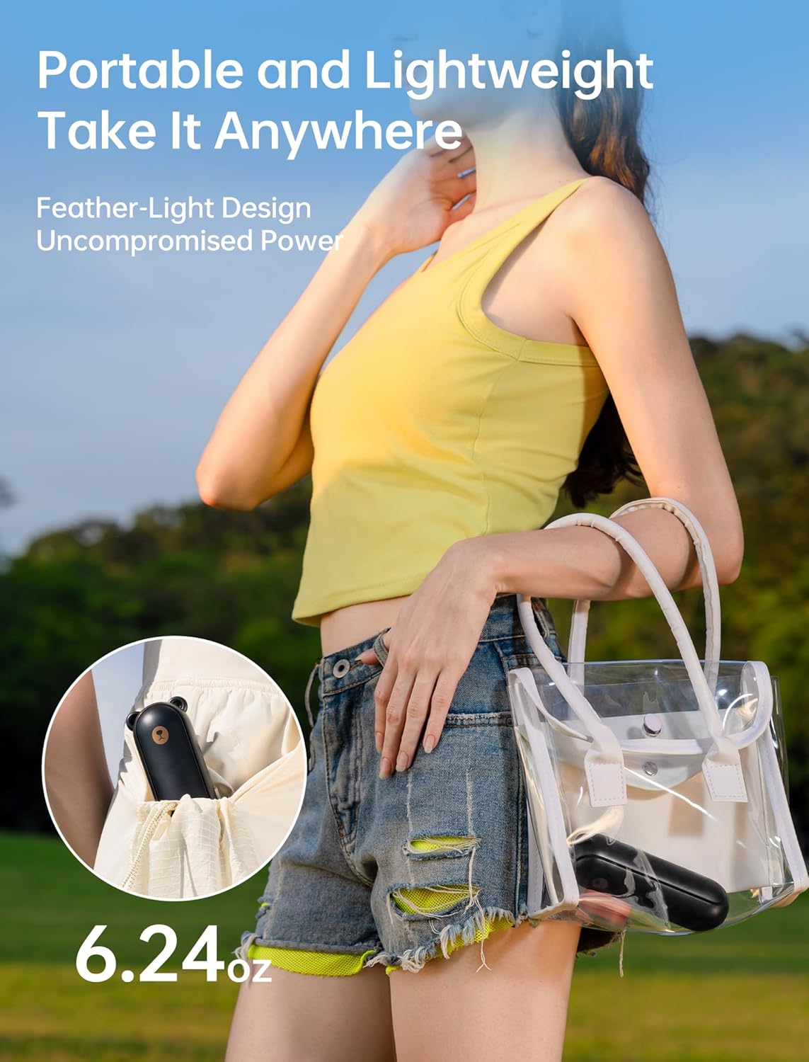 JISULIFE Handheld Fan 8 Plus: All-in-One Mini Fan with 37Hrs Cooling & 4500mAh PowerBank & Flashlight, USB Rechargeable, Portable Pocket Size for Travel, Makeup, Concert, Gifts for Women(Black) - Image 6
