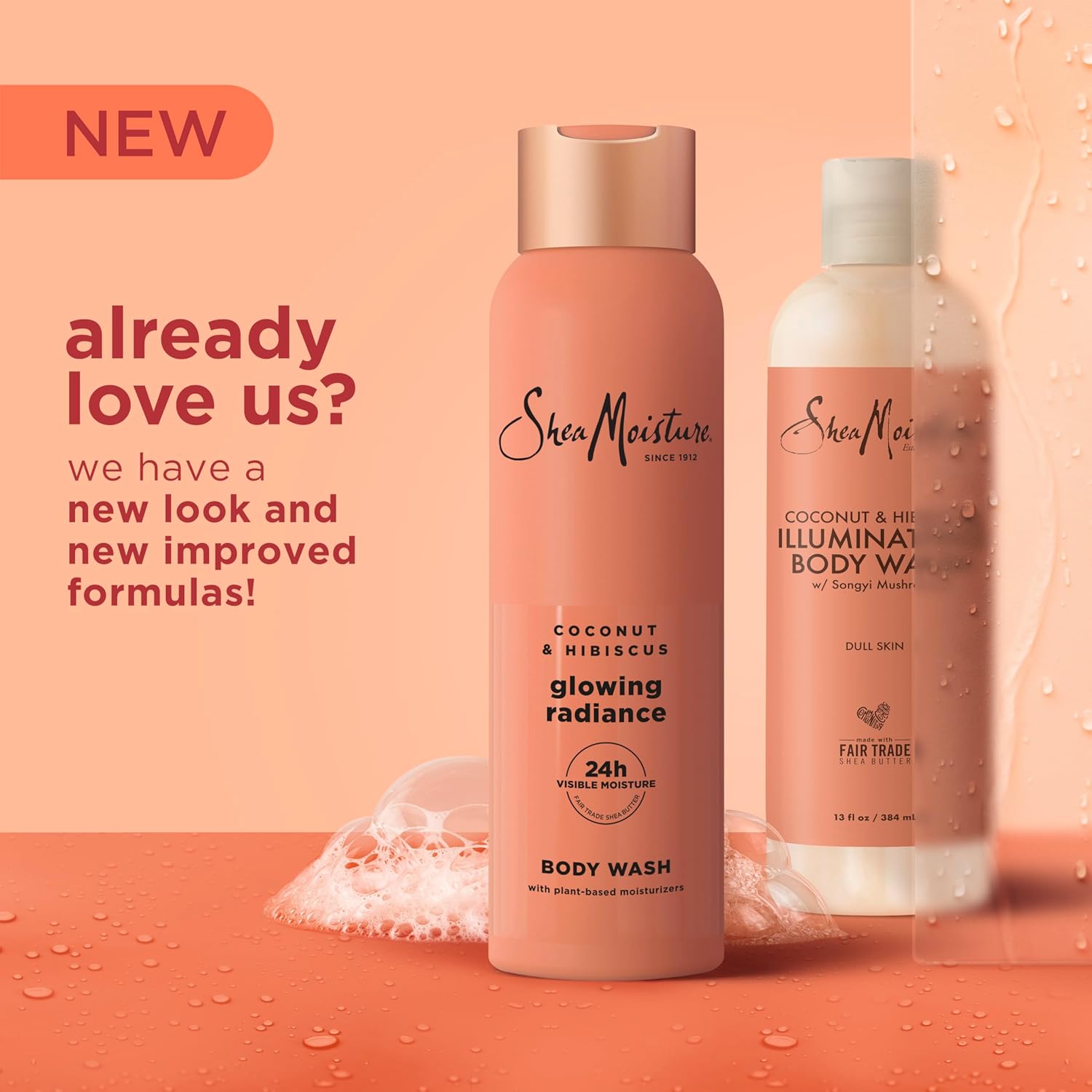 SheaMoisture Coconut Hibiscus Body Wash Glowing Radiance Glowing Radiance body wash for 24H Visible Moisture for Healthy, Glowing Skin 18 oz - Image 3