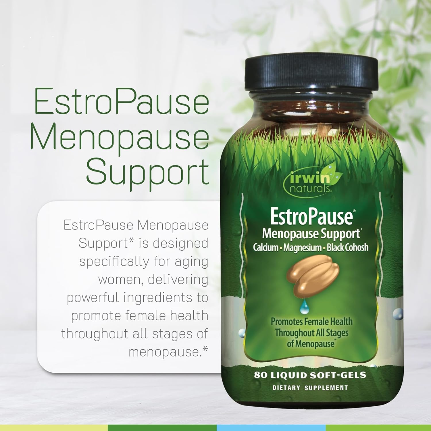 Irwin Naturals EstroPause Menopause & Women’s Health Support – 80 Liquid Soft-Gels – Gentle Hormonal Balance Formula - 2 Pack - Image 5