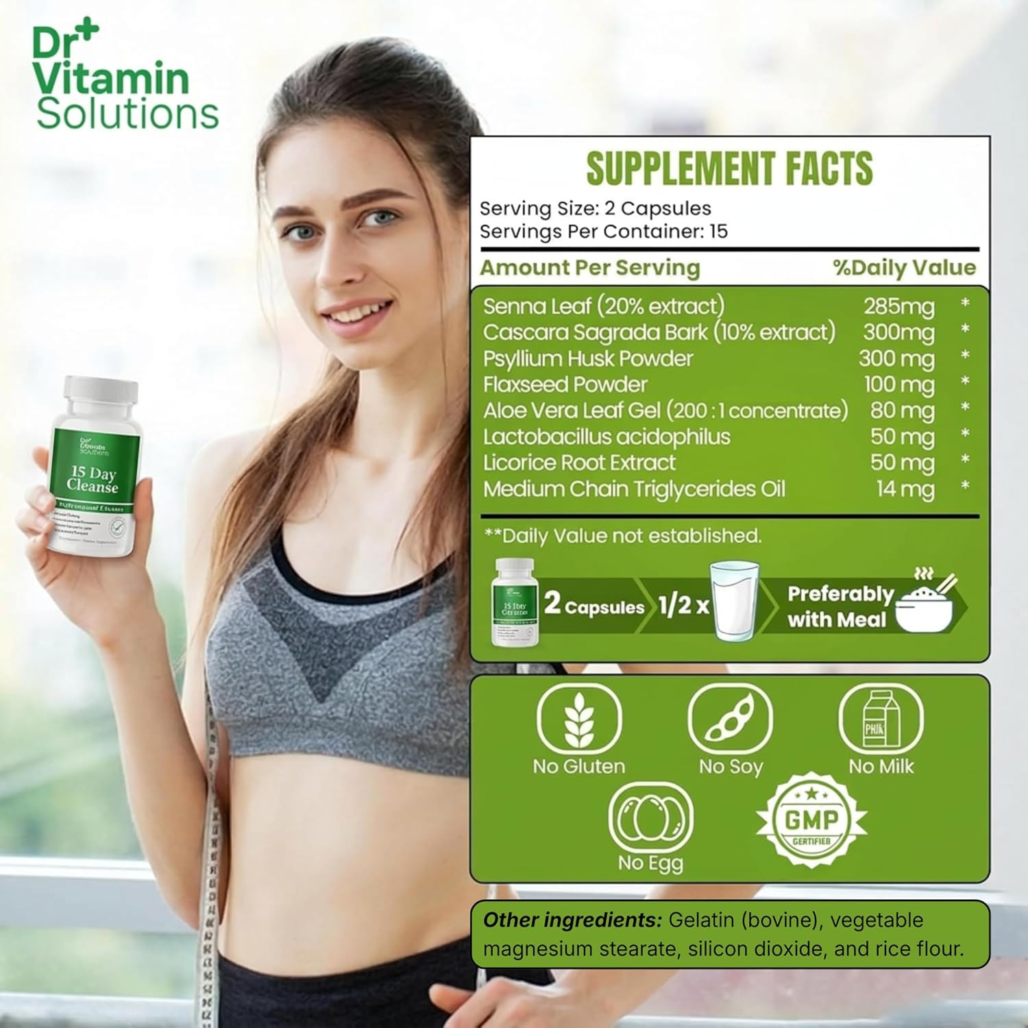 15 Day Gut Cleanse Detox for Women, GLP-1 Support - Natural Colon & Detox Cleanse for Weight Loss - Bloating & Constipation Relief - Flushes Toxins & Supports Immunity - 30 Ct. - Image 3