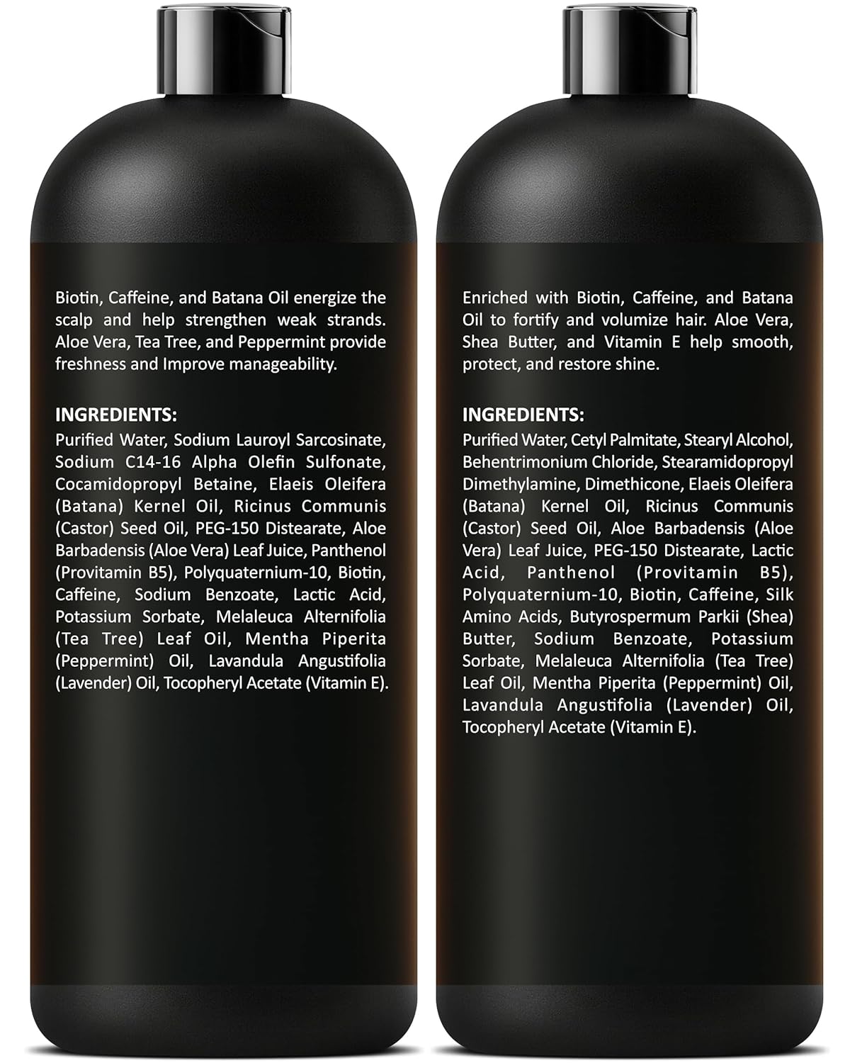 INFINA ESSENTIALS Caffeine Biotin Shampoo and Conditioner Set | Hair Thickening & Strengthening | 16 fl oz Each | with Batana Oil & Castor Oil | For Thinning Hair Care | Men & Women - Image 7