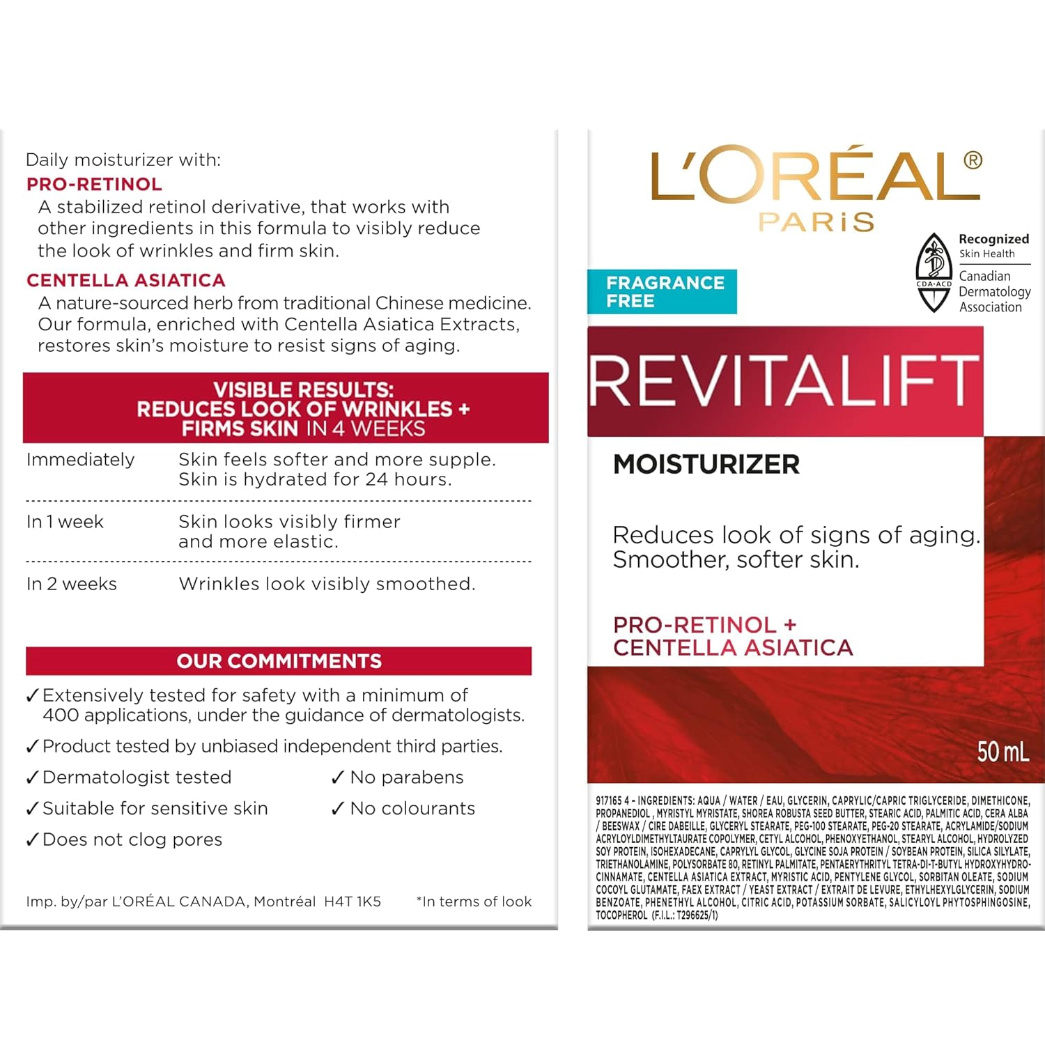 L’Oreal Paris Revitalift Anti Aging Face and Neck Cream, Smoothing and Firming Moisturizer for 24HR Hydration, Fragrance Free, 1.7 Oz - Image 3
