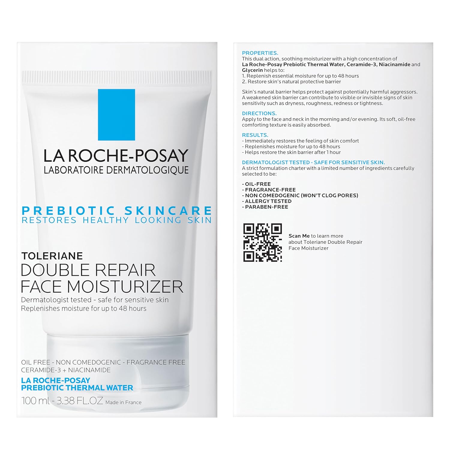 La Roche-Posay Toleriane Double Repair Face Moisturizer,Daily Moisturizer Face Cream with Ceramide and Niacinamide for All Skin Types,Oil Free,Fragrance Free,(Pack of 2) - Image 9