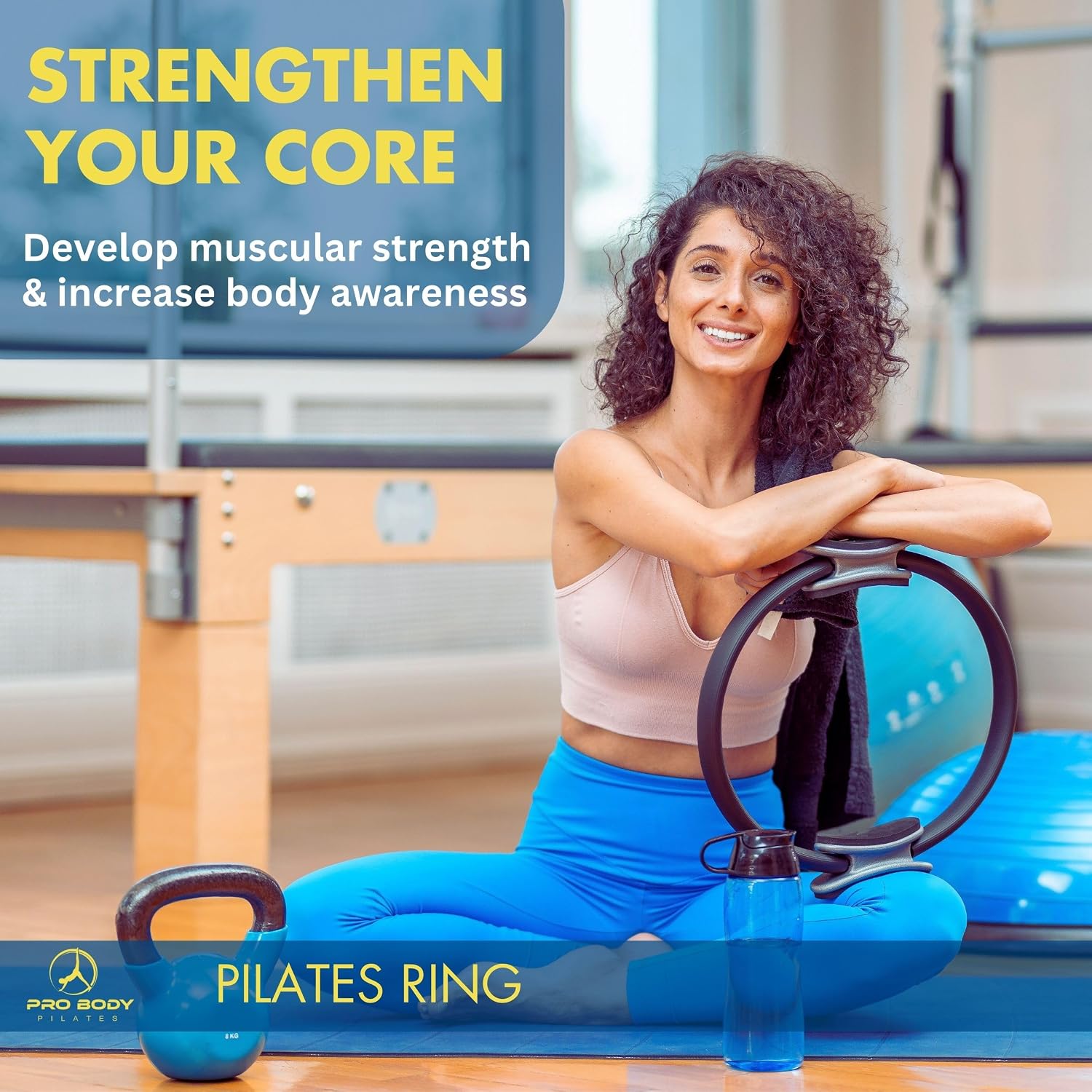 ProBody Pilates Fitness Circle – 14 Inch Pilates Ring for Focusing on Toning Inner Thighs, Arms, and Core - Image 8
