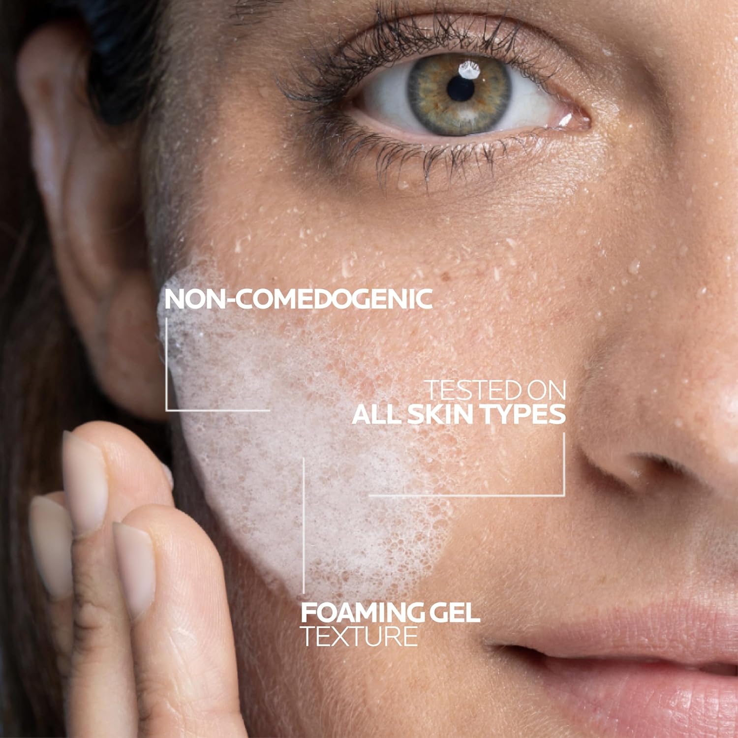 La Roche-Posay Vitamin C Brightening Face Wash, Gentle Foaming Facial Cleanser with Vitamin Cg and Vitamin B3 to Brighten and Even Skin Tone, Vitamin C Face Wash that Cleanses Dirt & Makeup, 200ml - Image 3