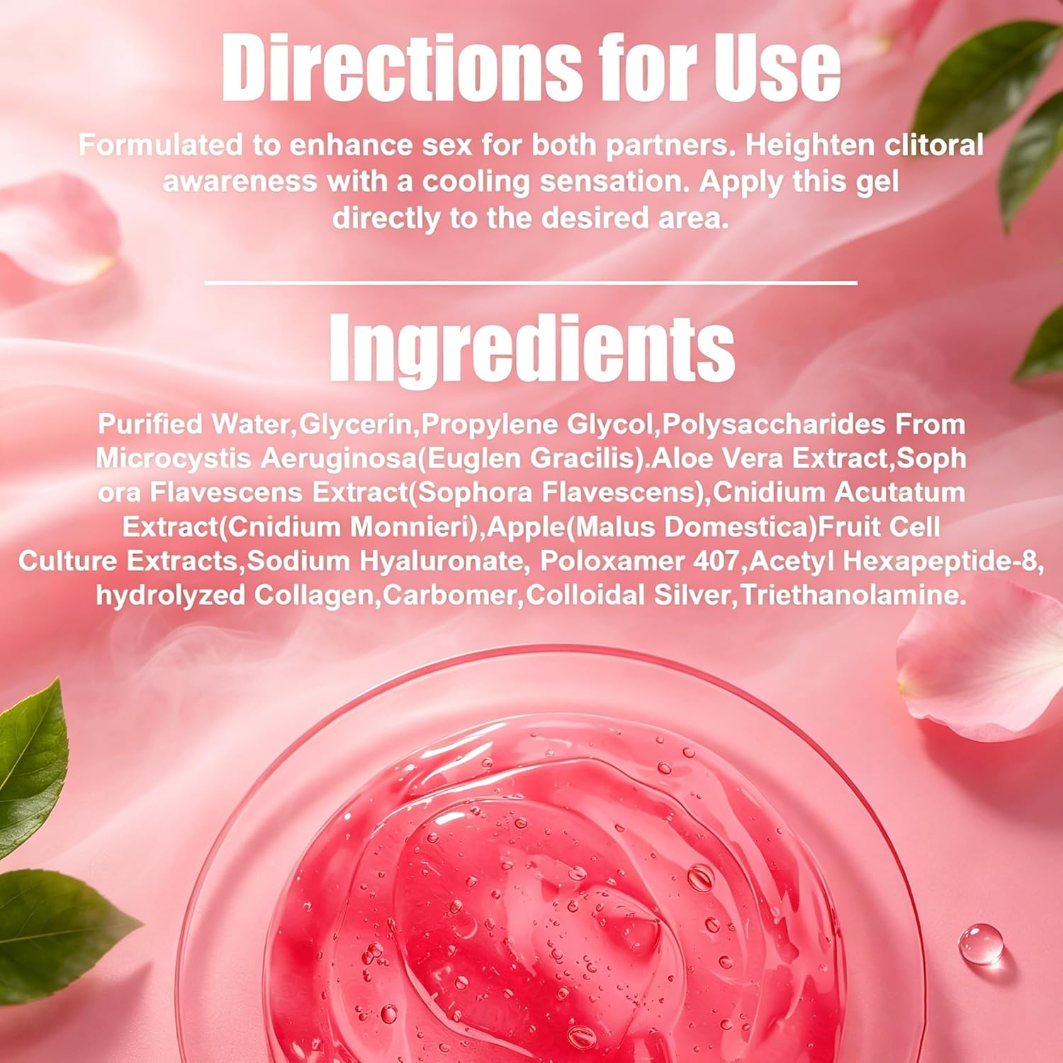 Intimate Moisturizing Gel for Women, Vulva Tightening Cream, Feminine Care, Vaginal Moisturizer and Dryness Relief, 0.35 Oz - Image 5