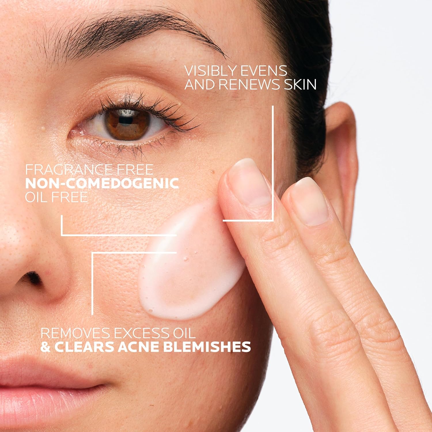 La Roche-Posay Effaclar Dual Acne Face Wash With 4% Benzoyl Peroxide & LHA Exfoliant, Acne Treatment Help Clear & Prevent Blemishes, Paraben Free & Oil Free Wash, 6.76 Fl Oz - Image 3