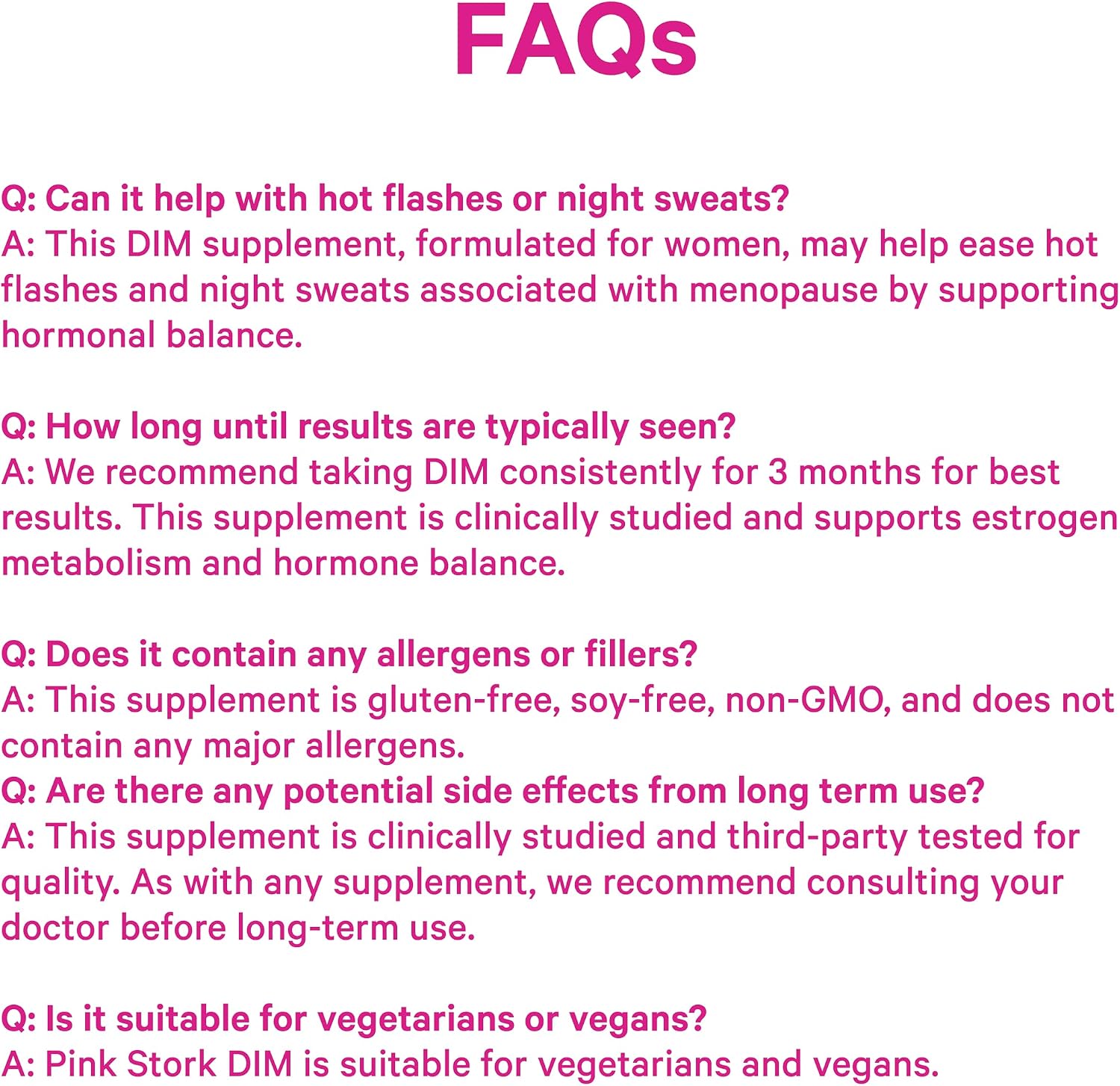 Pink Stork DIM Supplement for Women - Estrogen and Hormone Balance for Menopause, Perimenopause & PMS - DIM 200 mg Plus BioPerine for Mood Support - 60 Day Supply - Image 8