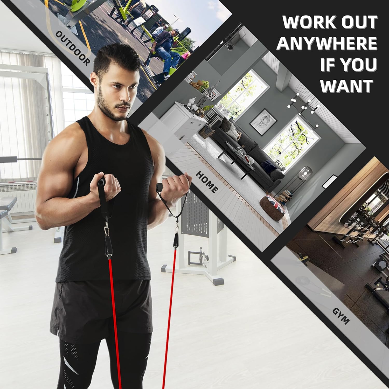 Fitvids Resistance Loop Bands Set - 5-Level Exercise Bands for Home Fitness, Physical Therapy & Strength Training (10-50lbs) - Image 5