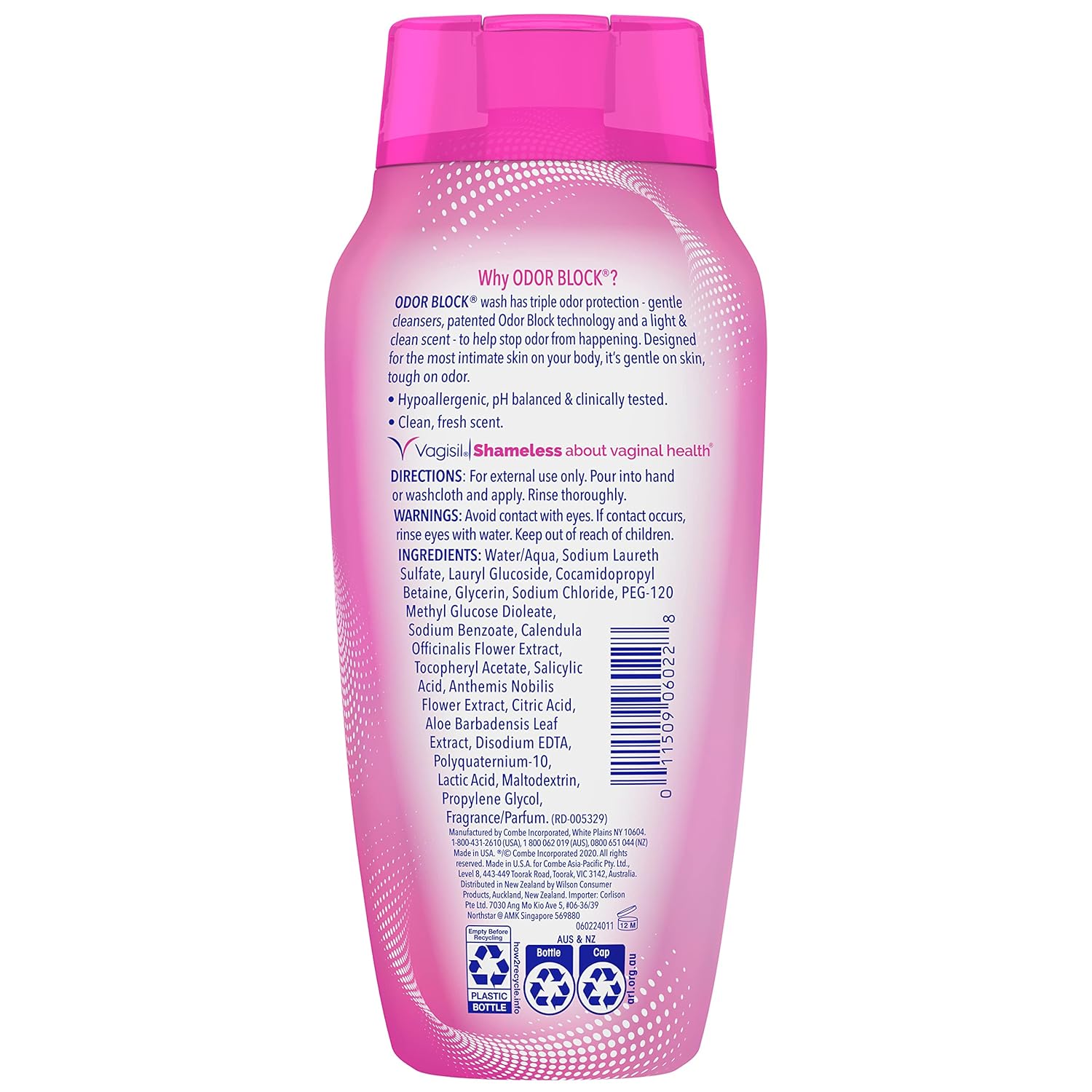 Vagisil Feminine Wash for Intimate Area Hygiene, Odor Block, Gynecologist Tested, Hypoallergenic, 12 oz, (Pack of 1) - Image 2