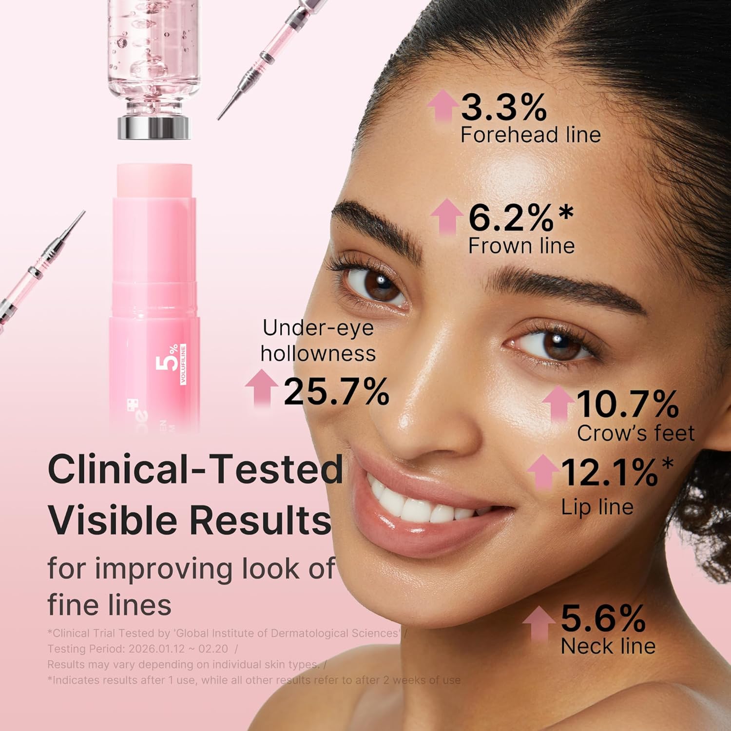 medicube PDRN Pink Collagen Volume Multi Balm Stick | Volufiline, PDRN, NAD, Collagen | Face & Body Balm for Under-Eyes, Neck, Forehead, Smile Lines, Lips | Plumping, Radiance, Line Care | K-Beauty - Image 5