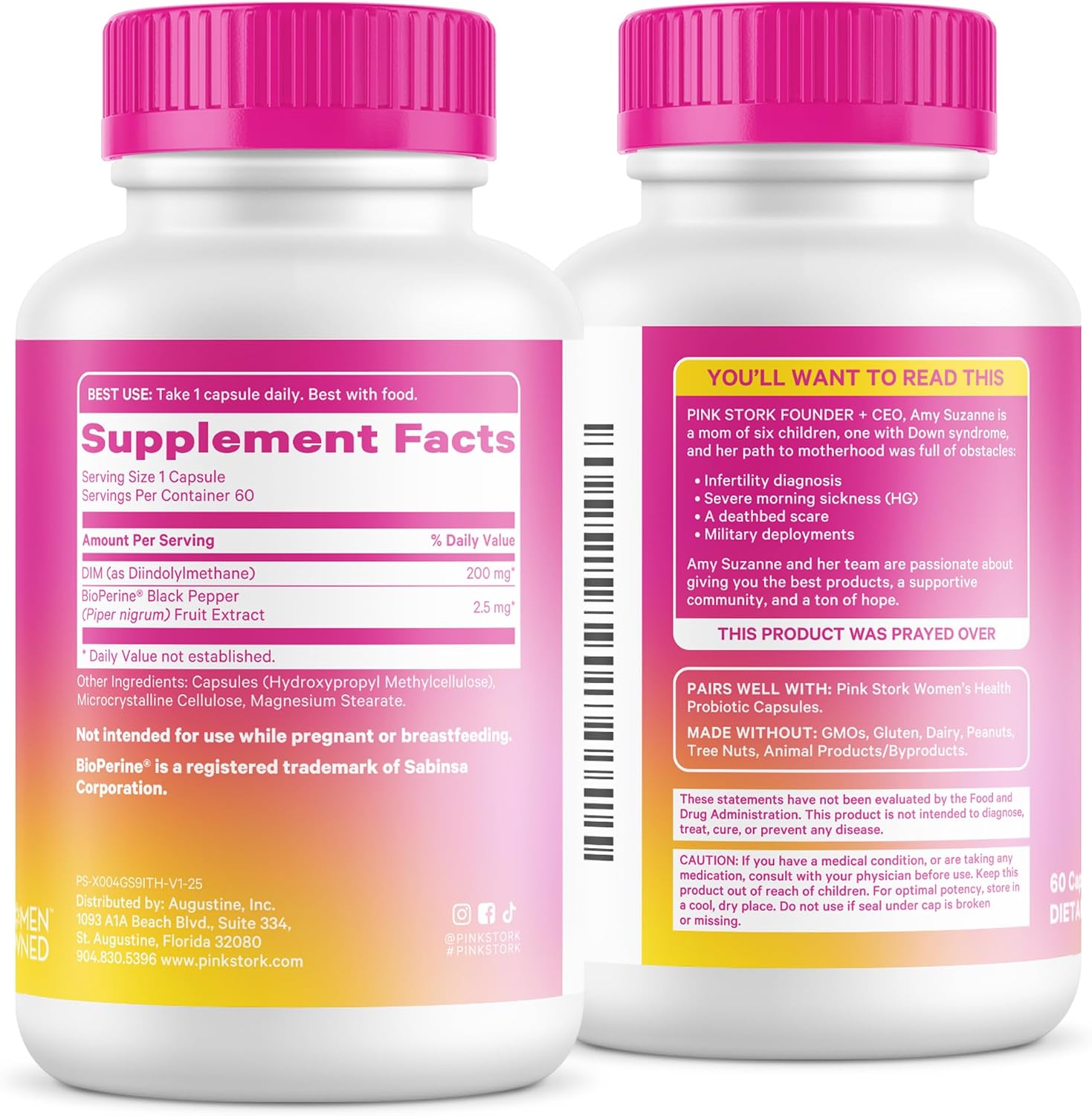 Pink Stork DIM Supplement for Women - Estrogen and Hormone Balance for Menopause, Perimenopause & PMS - DIM 200 mg Plus BioPerine for Mood Support - 60 Day Supply - Image 9