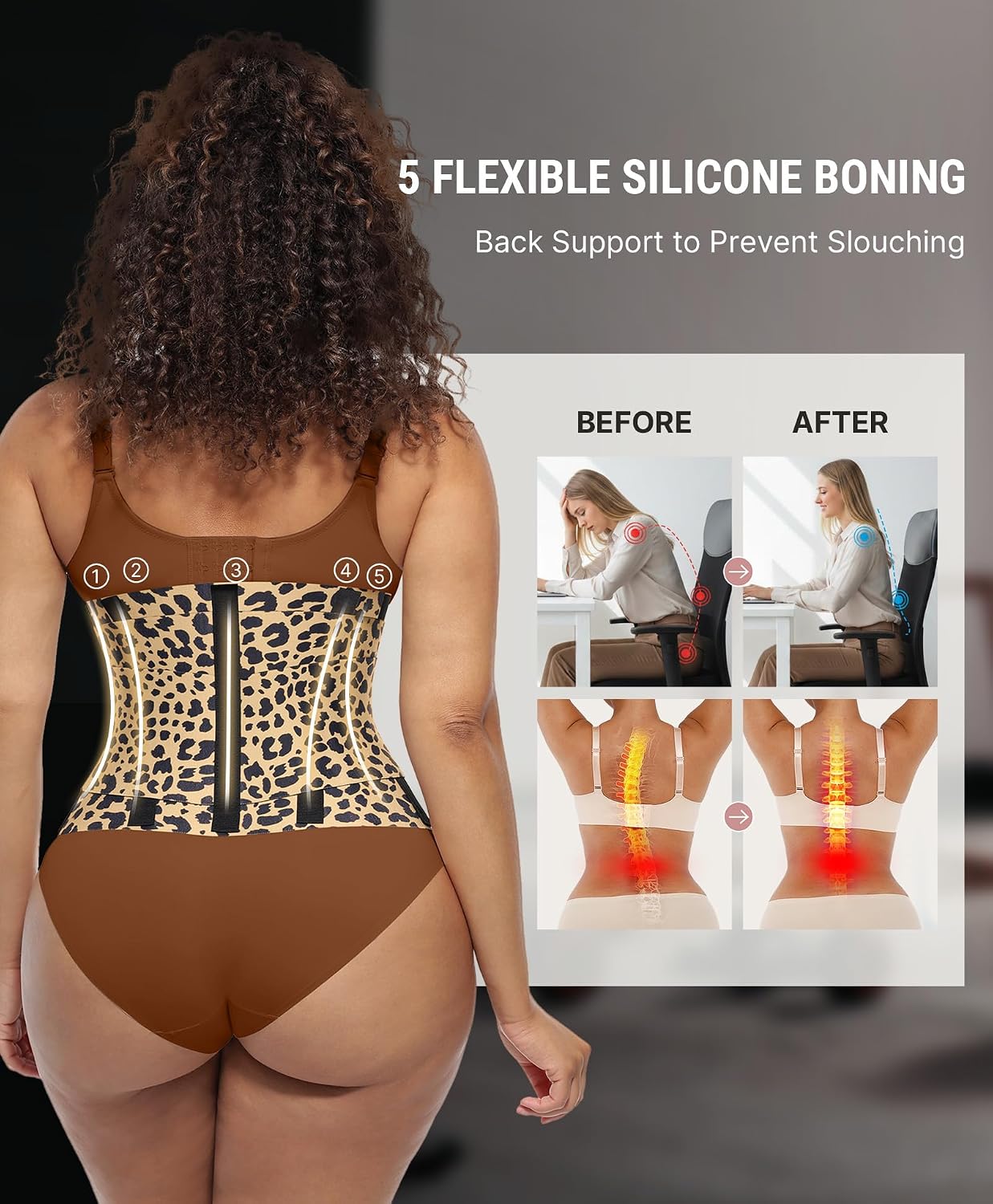 FeelinGirl Waist Trainer Belt Waist Cincher Trimmer Ab Belt Tummy Control Body Shaper with Triple Wrap Women and Men - Image 4
