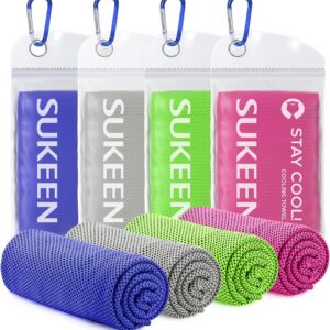 Sukeen Cooling Towel for Neck and Face (40"x12"), Microfiber Bulk Cooling Towels for Athletes Cooling Neck Wraps Instant Cooling Towels for Yoga,Gym,Golf,Running,Fitness and Workout