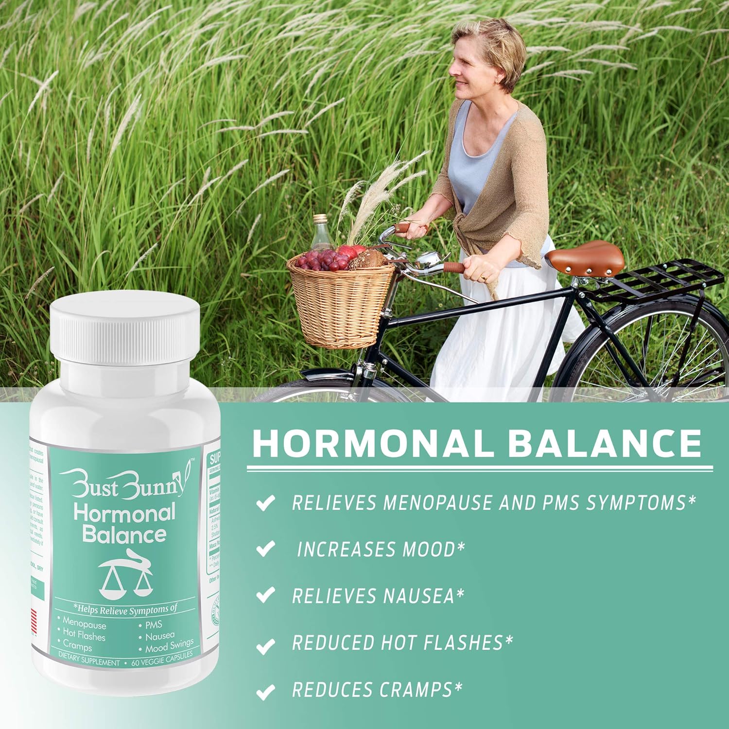 Hormone Balance for Women | Menopause and PMS Relief | Hot Flashes Menopause Relief | Vegan-Friendly - Image 3