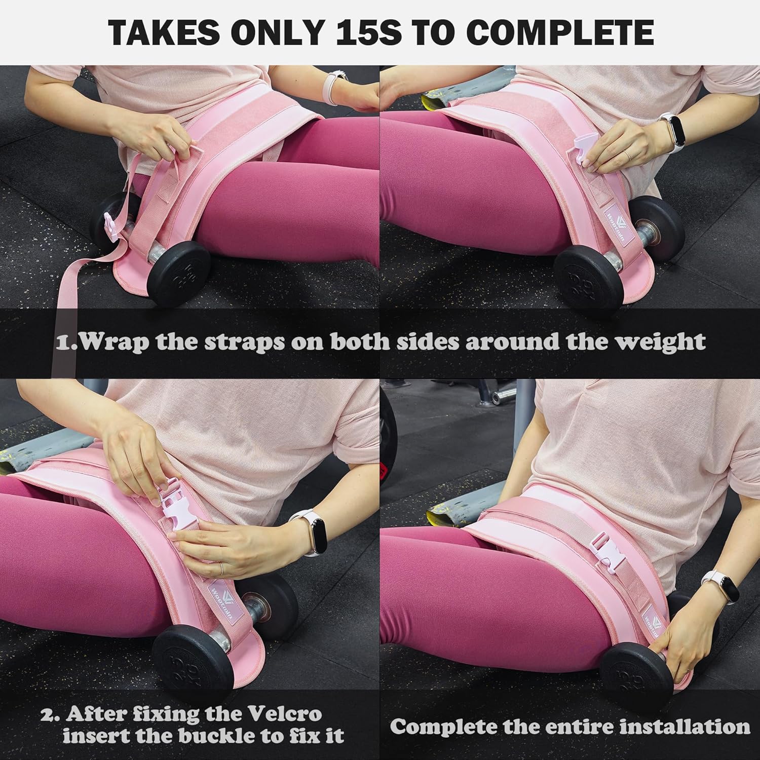 Hip Thrust Belt, Fully Upgraded Hip Thrust Belt for Dumbbells, More Comfortable Hip Thrust Belt, Home Gym Hip Thrust Belt with Wider and Longer Anti-Slip Pads. - Image 6