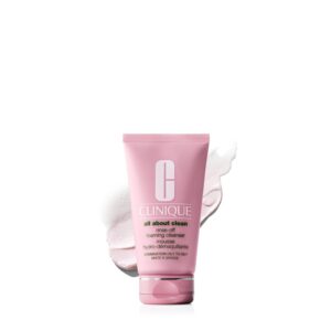 Clinique All About Clean Rinse-Off Foaming Face Wash | Face Cleanser With Hyaluronic Acid + Glycerin For Oily Skin Types | Dissolves Makeup + Sunscreen