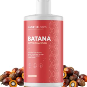 Biotin & Batana Oil Shampoo for Thinning Hair - Volumizing Shampoo for Fine Hair with Onion B Vitamins Rosemary Argan & Tea Tree Oils - Paraben Silicone and Sulfate Free Vegan Formula (16 Fl Oz)